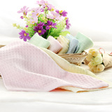 100%竹纤维口水巾全竹蜂巢宝宝婴儿口水巾方巾比全棉好婴儿小毛巾