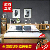 新款全实木榻榻米床1.8米双人床实木家具储物床头矮床1.5米单人床