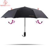 水艺品雨伞 超大双人加固三折折叠男士三人创意双层防风全自动伞