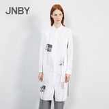 JNBY/江南布衣商场同款新款简约时尚休闲女式中长款衬衫5G710003
