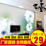 3d壁纸立体简约现代卧室无纺布背景墙纸3D壁纸壁画时尚白莲花