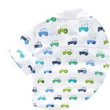 儿童短袖衬衫 男童2016夏季新款童装 韩版宝宝立领卡通小汽车衬衣
