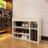 简易板式木质组合多层玄关无门鞋柜鞋架储物架换鞋凳储物柜收纳柜