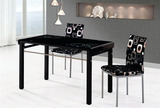 成都小户型餐桌椅组合烤漆简约现代钢化玻璃饭桌子特价餐桌