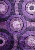 美国代购 地毯 家居装饰 紫色高档手工针织粗毛毯 厚 5x7