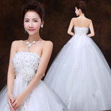 韩国2016新款婚纱礼服抹胸新娘结婚春夏孕妇大码胖MM显瘦婚纱