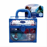 迪士尼儿童化妆品艾莎公主化妆盒冰雪奇缘手提箱彩妆套装女孩玩具