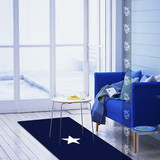 简约蓝色地中海五星客厅地毯卧室茶几满铺样板间手工腈纶地毯定制