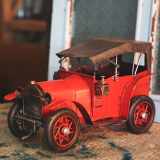 复古老爷车模型做旧艺术品创意摆件欧式家居装饰品卧室家具小摆设