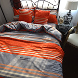 毛民族风床上用品2.0m床品双人床单被套床笠纯棉美式四件套全棉磨