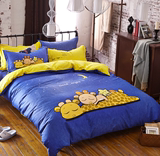 活性粗布1.8 卡通双人床上用品床单被套床上四件套磨毛透气加厚0
