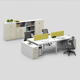 迪欧职员办公电脑桌椅组合四人位现代简约家具连体屏风卡座工作位