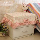 布防尘罩粉色碎花盖巾佳尔美加厚棉布布艺床头柜罩多用巾床头柜盖