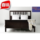 特价宜家实木床1.8米豪华公寓双人床1.5米欧式实木单人床1.2米