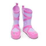 玫瑰花印花儿童雨鞋 芭蕾水鞋 超好看女童防水雨靴 儿童套鞋
