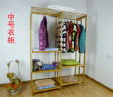 新款楠竹衣柜简易布衣橱组合折叠衣柜加固创意实木大衣柜加罩型