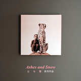 [尘与雪 Ashes and Snow] 豹与少年 动物摄影 现代家居装饰无框画