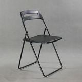 宜家椅子简约现代休闲靠背家用塑料餐椅成人办公靠背折叠椅电脑凳