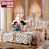 床类1.8米欧式双人床 白色奢华法式床高箱1.5米小户型结婚公主床