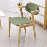 现代时尚简约实木软包家用餐椅北欧餐桌餐椅组合高背靠背椅子A11