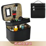 拉薇双层化妆箱 超大容量旅行化妆品收纳盒 韩国化妆包 手提包