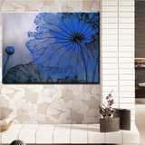 印花十字绣最新款客厅 十字绣卧室大幅蓝色荷花图欧式油画风系列