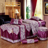 美潮美容床罩四件套提花 仿刺绣欧式风格床罩 美体美容院专用床罩