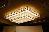 1.1米长方形led吸顶灯客厅灯 传统金黄色水晶灯 欧式奢华酒店灯