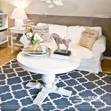 促销现代简约菱形白蓝色个性地垫卧室客厅茶几沙发地中海简欧地毯