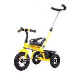 gb新款儿童三轮自行车14寸16寸带斗折叠手推车轮小孩脚踏车