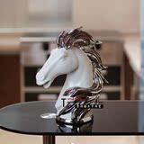 欧式家居客厅室内玄关摆设陶瓷动物摆件工艺品装饰品结婚庆礼物马