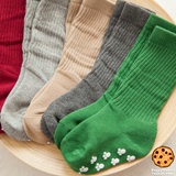 婴儿长袜秋冬外贸原单堆堆袜纯棉中筒袜男童女童保暖袜宝宝地板袜