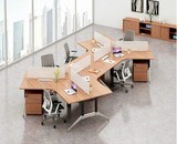 天津市办公家具新款高端铝合金腿组合4人位六人位桌面屏风办公桌