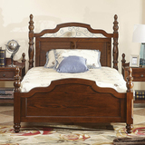 楷特家具白蜡木色美式儿童床1.2米1.5欧式床实木床单人床特价包邮