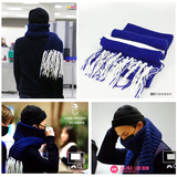 BIGBANG权志龙G-Dragon同款韩国赴日本演唱会机场款毛线围巾加厚