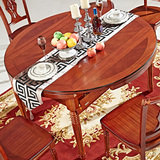 现货 欧式实木餐桌椅组合可伸缩性餐台圆形桌子折叠小户型圆桌