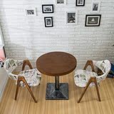 北欧复古咖啡厅桌椅组合 茶餐厅奶茶甜品店一桌两椅洽谈桌椅批发