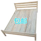 包邮简约实木床单人床双人床松木板床学生松木床1.2 1.5 1.8米宽