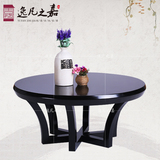 苏州蠡口现代中式实木餐桌圆桌中小户型餐厅整装饭桌仿古桌子家具