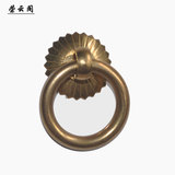 铜雕中式仿古纯铜圆环柜门抽屉拉手直径3CM茶叶罐扣环系列AQ-422
