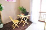 2015包邮新款家具实木清漆折叠椅子现代简洁樟子松木胡桃色原木桌