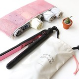 悦域韩国进口iconic长款网眼收纳袋卷发棒自拍杆袋 整理袋 2只装