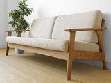 欧式沙发组合日式实木简约宜家沙发床白橡木小户型客厅家具