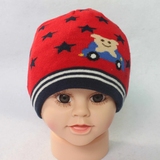爱的热浪 婴儿帽子秋冬胎帽毛线帽0-3个月宝宝套头帽3-6个月韩国