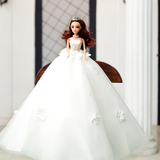 芭比娃娃婚纱拖尾结婚儿童生日礼物新娘婚庆摆件闺蜜公主女孩包邮