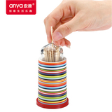 安雅 时尚条纹牙签筒创意自动高档可爱牙签盒罐盅桶塑料迷你便携