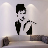 奥黛丽赫本亚克力3d立体墙贴客厅沙发电视背景人物创意墙装饰贴