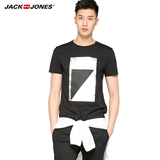JackJones杰克琼斯夏装新品热卖印花纯棉修身短袖T恤E|216201052