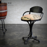蜗牛饰家美式工业风家具现代吧台凳吧台椅创意时尚铁艺酒吧椅子
