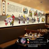 复古中式火锅饭店餐厅文化背景墙无缝大型壁画包厢背景墙纸壁纸